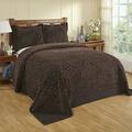 Better Trends 81 x 110 in. Rio Chenille Bedspread, Chocolate - Twin BSRTWCH